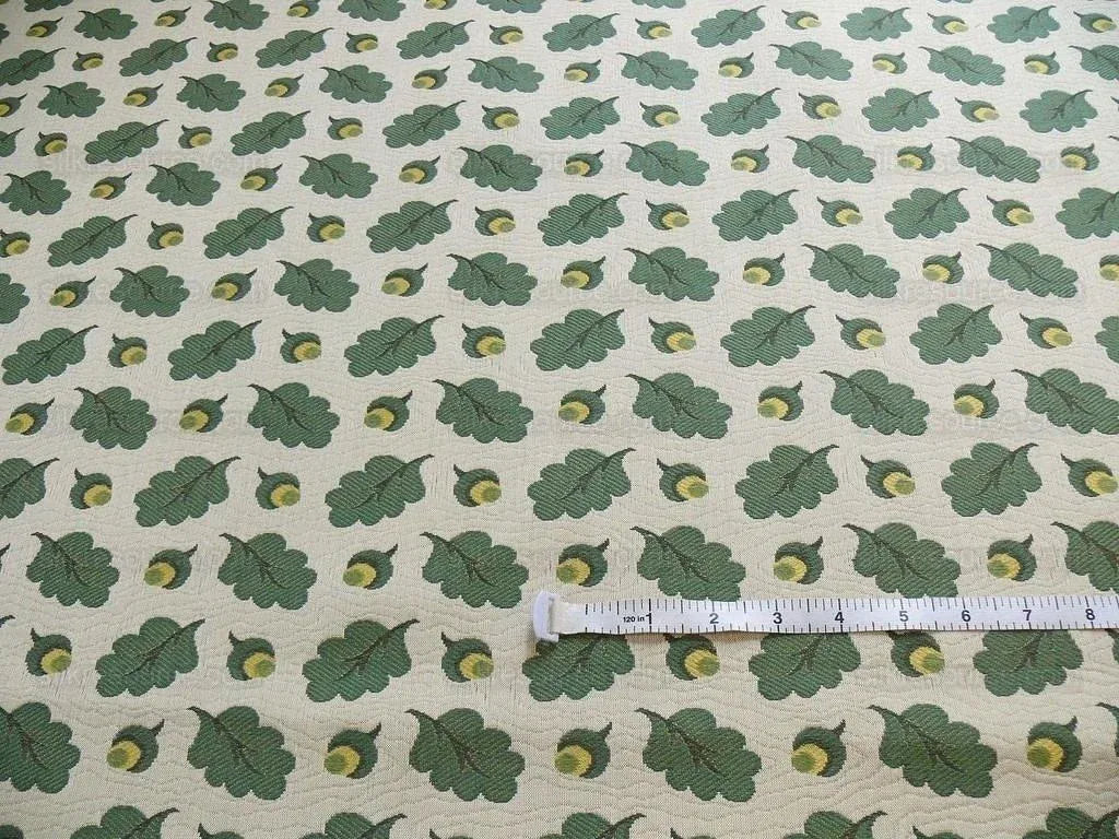 Bty Lee Jofa Oak Leaf Weave Acorn Matellasse Forest Green MSRP USD 2