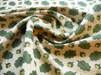 Bty Lee Jofa Oak Leaf Weave Acorn Matellasse Forest Green MSRP USD 2