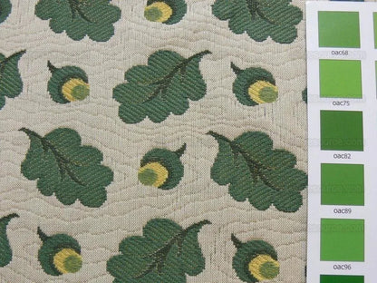 Bty Lee Jofa Oak Leaf Weave Acorn Matellasse Forest Green MSRP USD 2