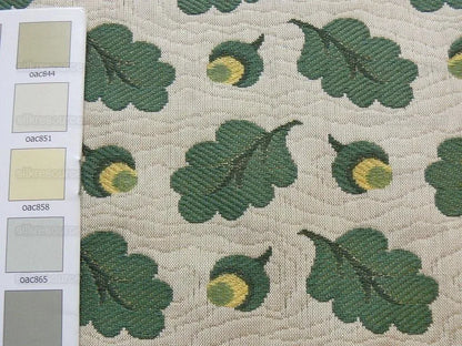 Bty Lee Jofa Oak Leaf Weave Acorn Matellasse Forest Green MSRP USD 2