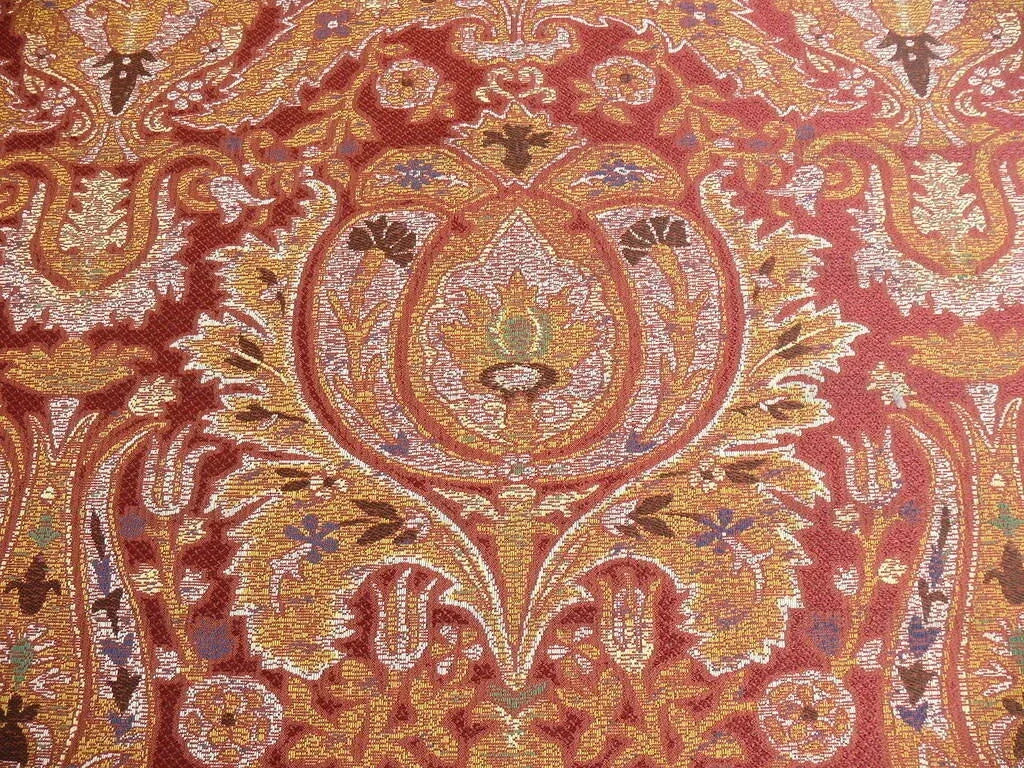 Lee Jofa San Pietro Paisley "crimson" Red Burgundy Blue Paisley