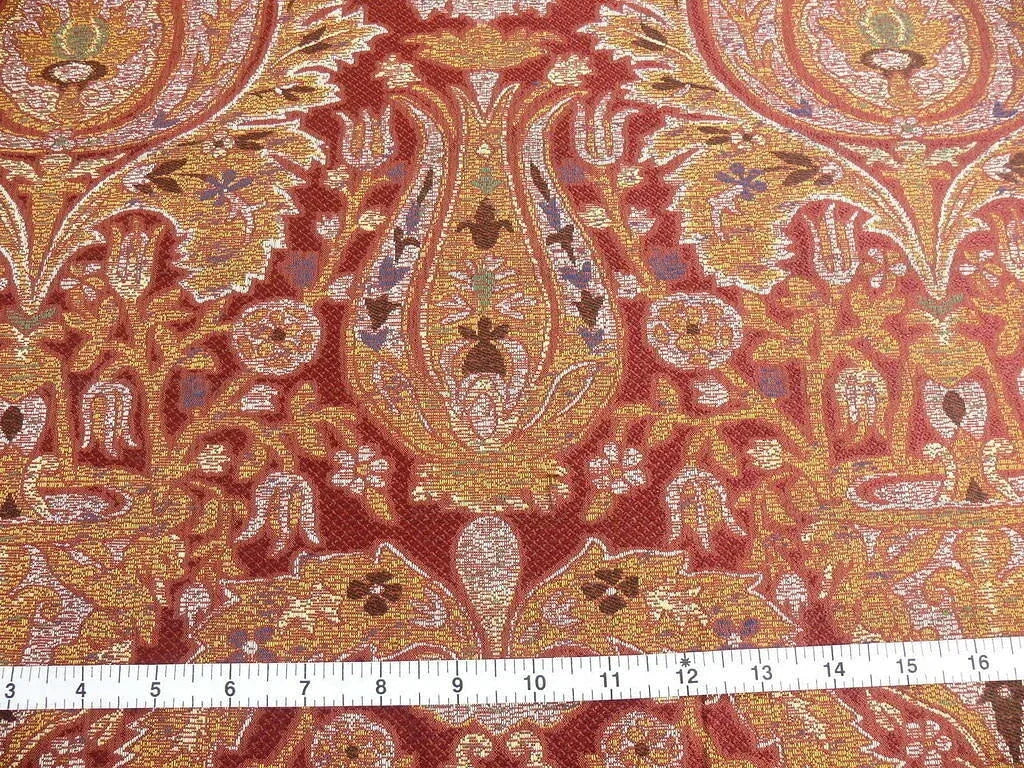 Lee Jofa San Pietro Paisley "crimson" Red Burgundy Blue Paisley
