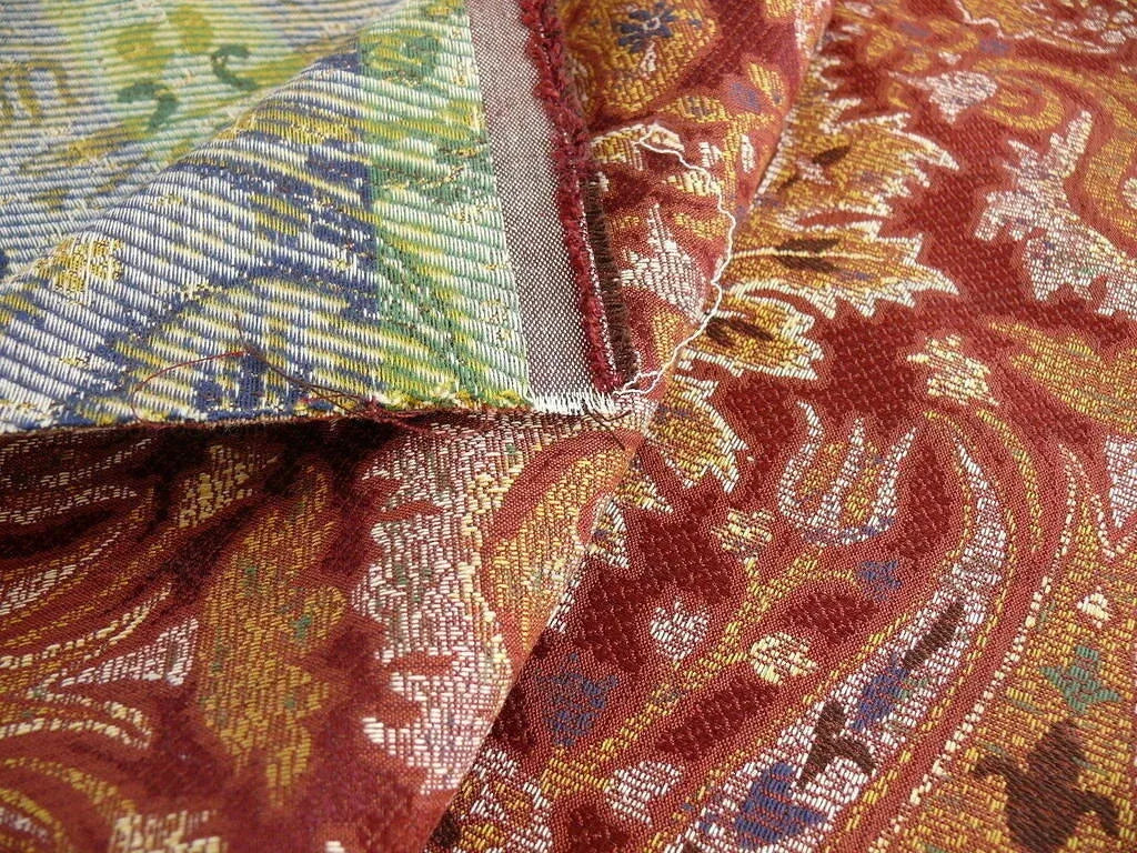 Lee Jofa San Pietro Paisley "crimson" Red Burgundy Blue Paisley