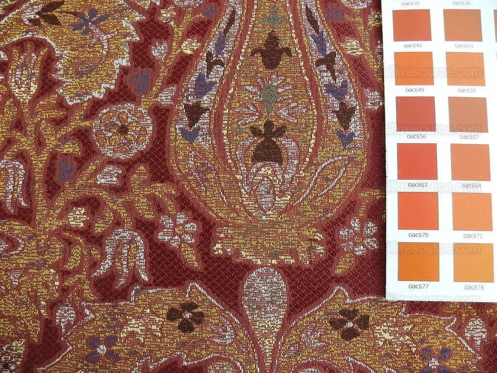 Lee Jofa San Pietro Paisley "crimson" Red Burgundy Blue Paisley