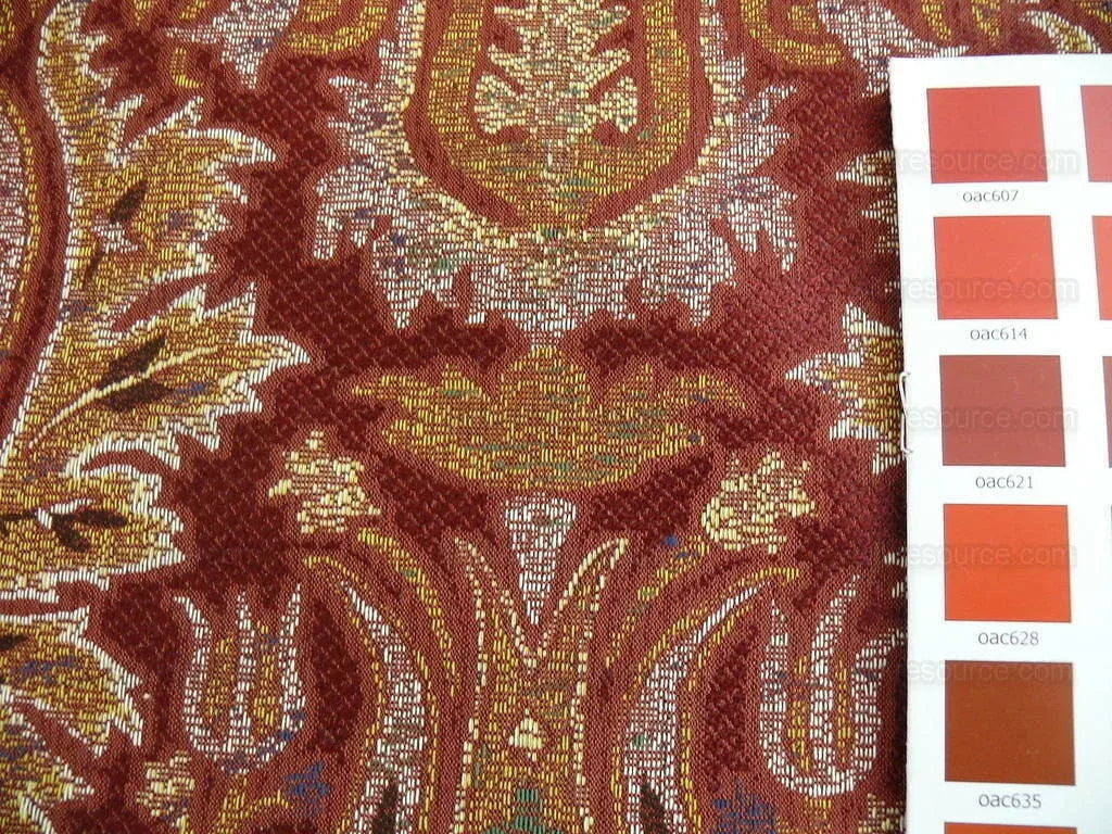 Lee Jofa San Pietro Paisley "crimson" Red Burgundy Blue Paisley