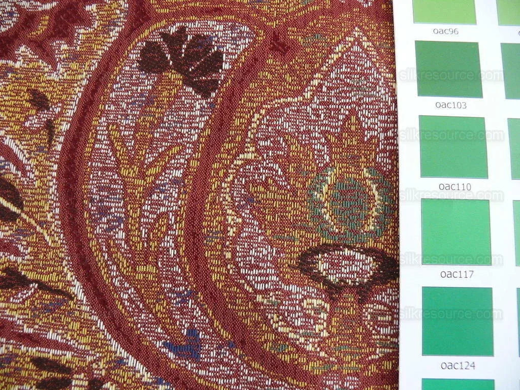 Lee Jofa San Pietro Paisley "crimson" Red Burgundy Blue Paisley