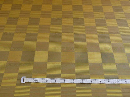 LEE JOFA STEREOPTICON CHECK "GOLD" GREIGE CHECK SILK+WOOL BTY MS