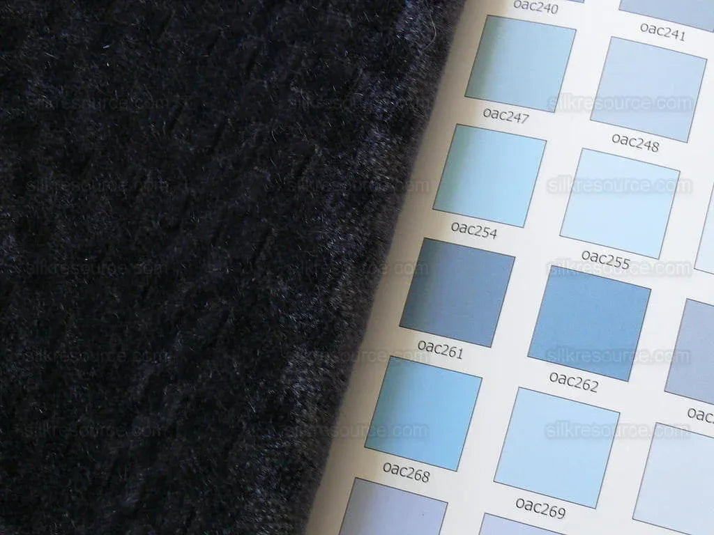 Lee Jofa Rialto Mohair Charcoal Navy Blue Mohair Check Bty MSRP$