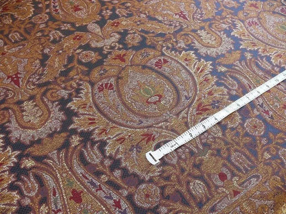 0.86y Lee Jofa San Pietro "mineral" Blue Paisley Red Gold