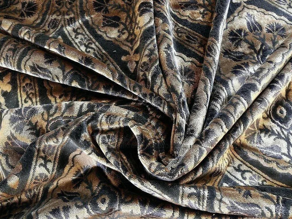 7.5yd Kravet Black &amp; Coffee Velvet Carnation Silky! MSRP USD 139/Y