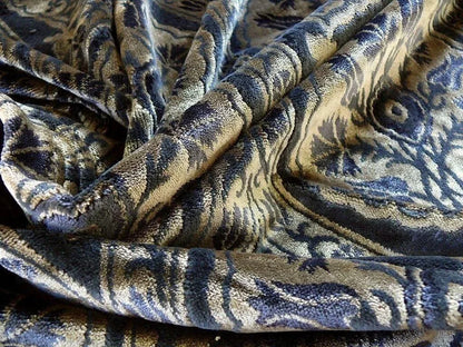 2.75yd Kravet Black &amp; Coffee Velvet Carnation Silky! MSRP USD 139/Y