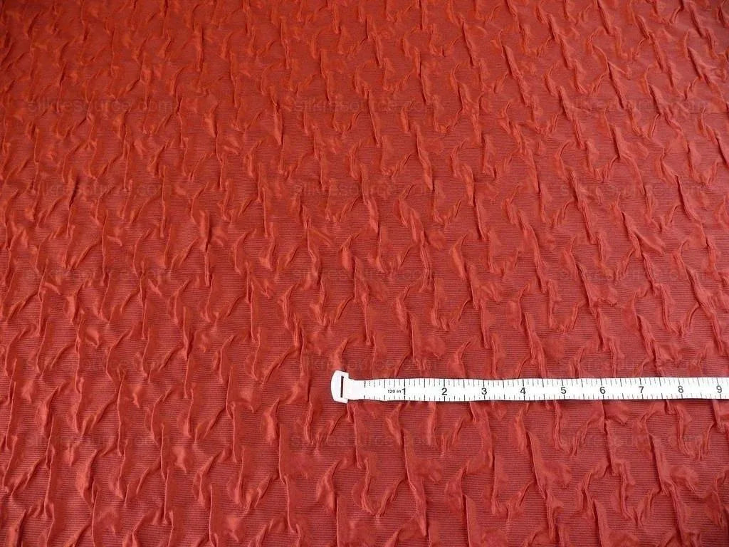 By YardLee Jofa Groundworks Xanadu Weave Seersucker Silk "indian" Burnt Red MSRP 254USD/Yard