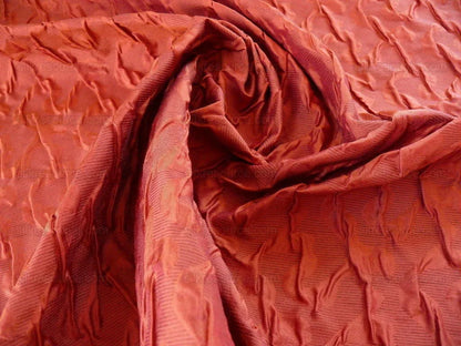 By YardLee Jofa Groundworks Xanadu Weave Seersucker Silk "indian" Burnt Red MSRP 254USD/Yard