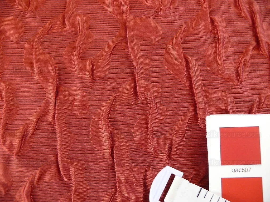 By YardLee Jofa Groundworks Xanadu Weave Seersucker Silk "indian" Burnt Red MSRP 254USD/Yard