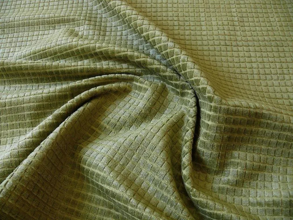 Lee Jofa Groundworks Pushbutton Velvet Celadon Sage Green Square