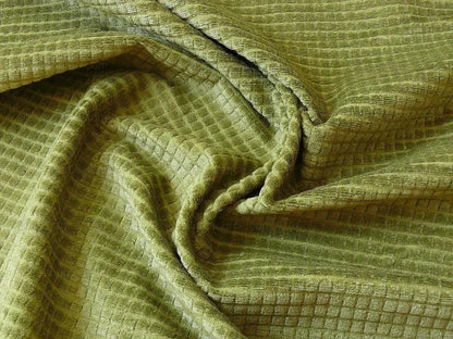 By Yard Lee Jofa Groundworks Pushbutton Velvet Moss Green Square 100% Linen
