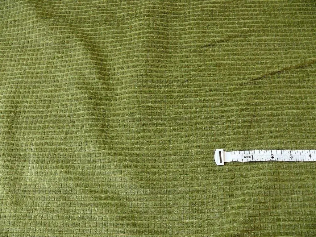 By Yard Lee Jofa Groundworks Pushbutton Velvet Moss Green Square 100% Linen