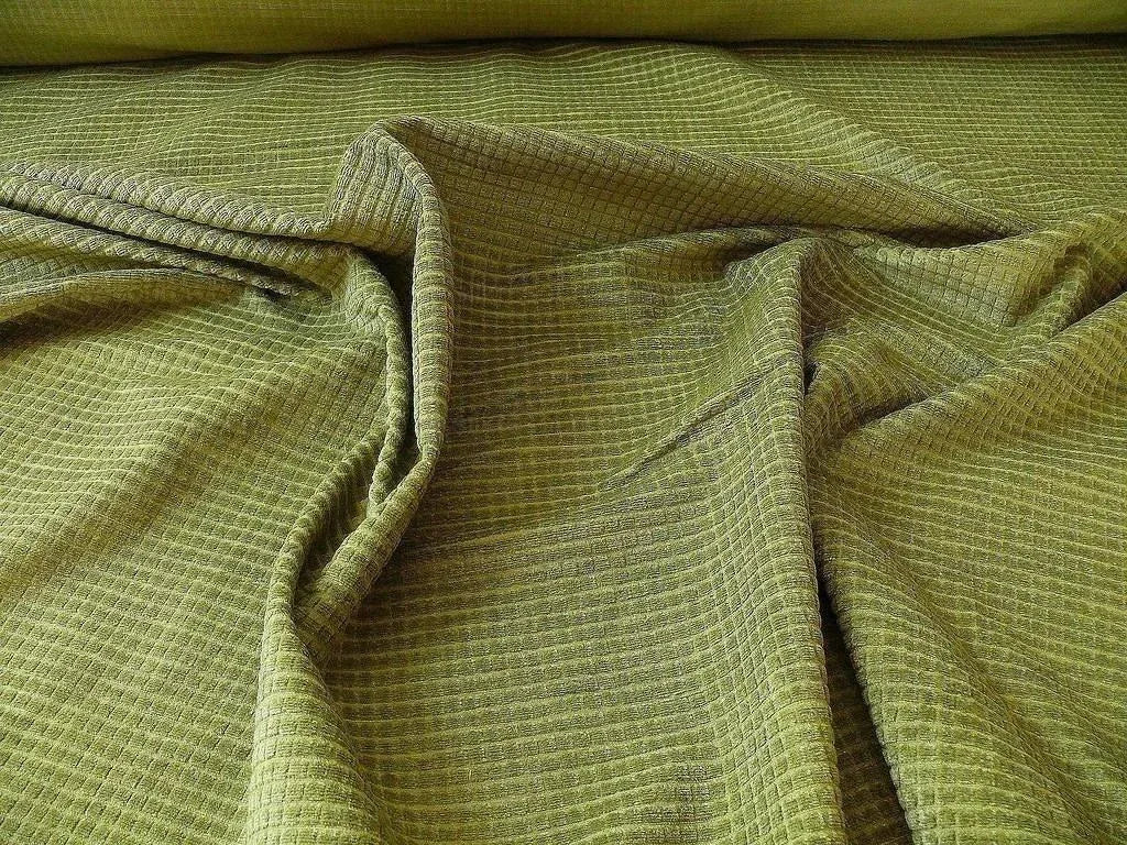 By Yard Lee Jofa Groundworks Pushbutton Velvet Moss Green Square 100% Linen