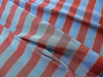 LEE JOFA PENRITH STRIPE RUBY/SKY BLUE & ROSE RED STRIPE LINEN BT