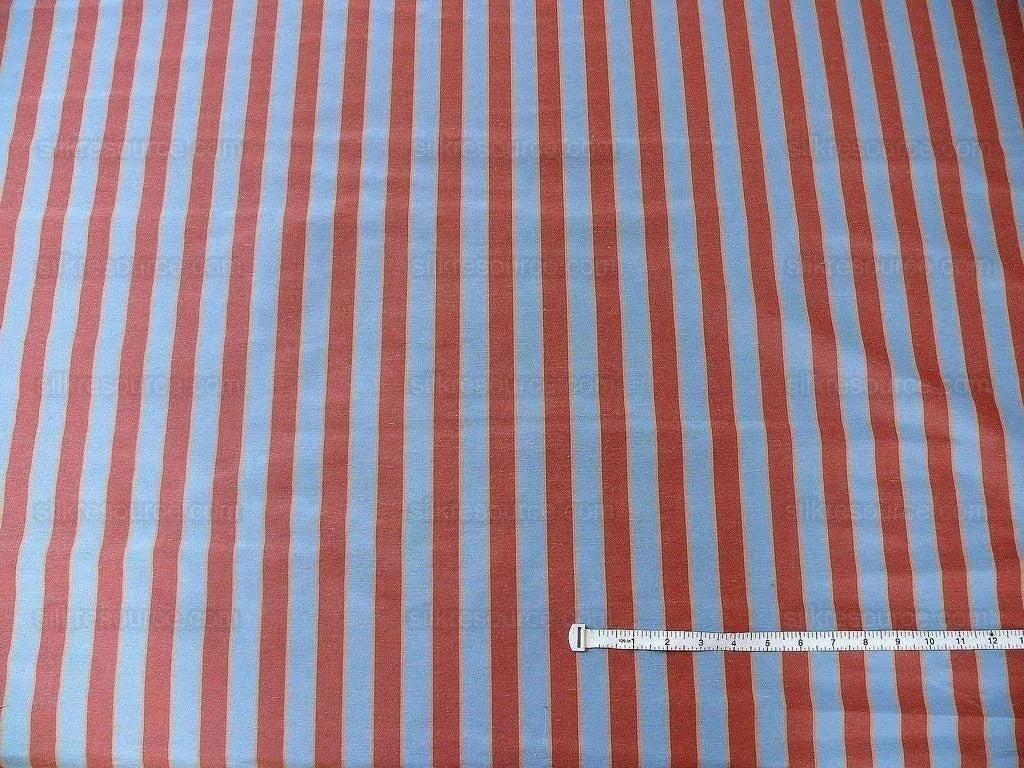 Lee Jofa Penrith Stripe Ruby/sky Blue &amp; Rose Red Stripe Linen Silk MSRP USD 236/Y