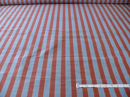 Lee Jofa Penrith Stripe Ruby/sky Blue &amp; Rose Red Stripe Linen Silk MSRP USD 236/Y