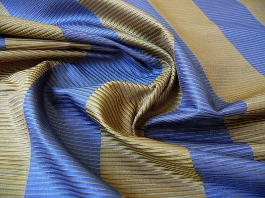 Lee Jofa Stereopticon Stripe "delphin" Copper Blue Purple Gold Silk+wool BY Yard