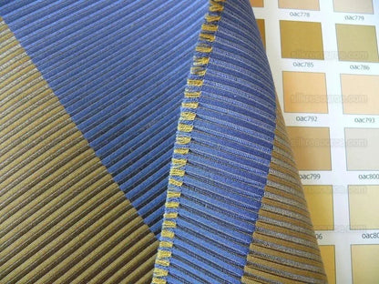Lee Jofa Stereopticon Stripe "delphin" Copper Blue Purple Gold Silk+wool BY Yard