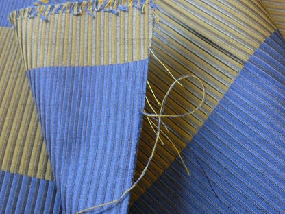 Lee Jofa Stereopticon Stripe "delphin" Copper Blue Purple Gold Silk+wool BY Yard