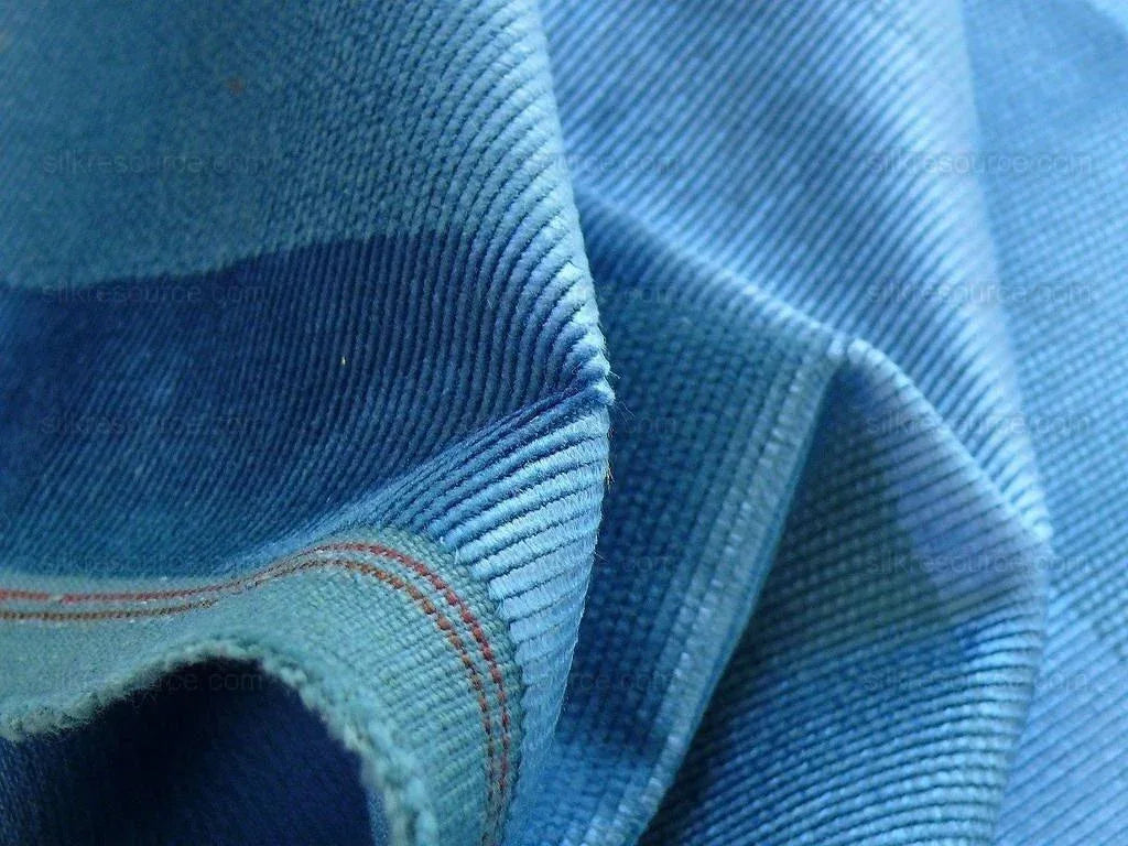 By Yd Lee Jofa Continental Velvet Stripe Sapphire Blue Heavy MSRP USD 156/yard