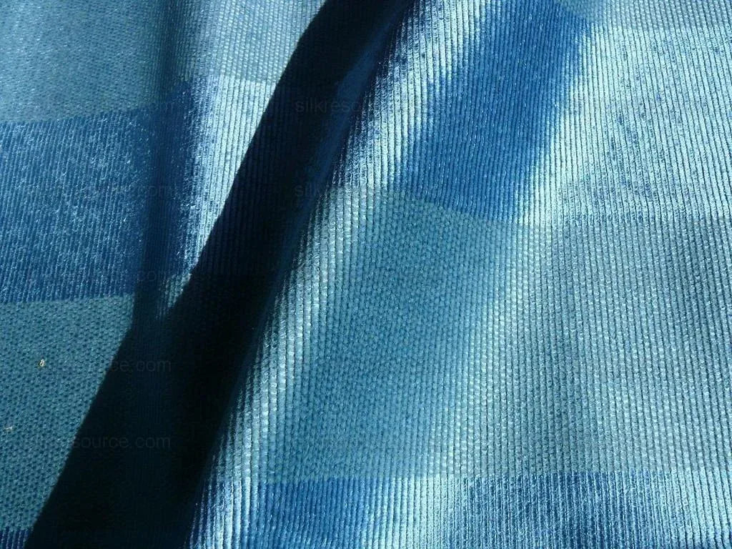 By Yd Lee Jofa Continental Velvet Stripe Sapphire Blue Heavy MSRP USD 156/yard