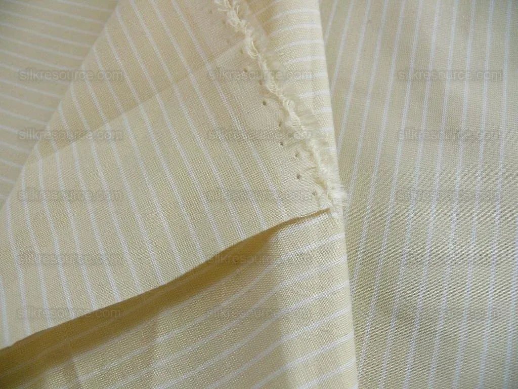 by yard Lee Jofa Fraises Stripe "cameo" Pin Stripe White Light Sand Luxurious French Cotton Fresh MSRP USD 250/y