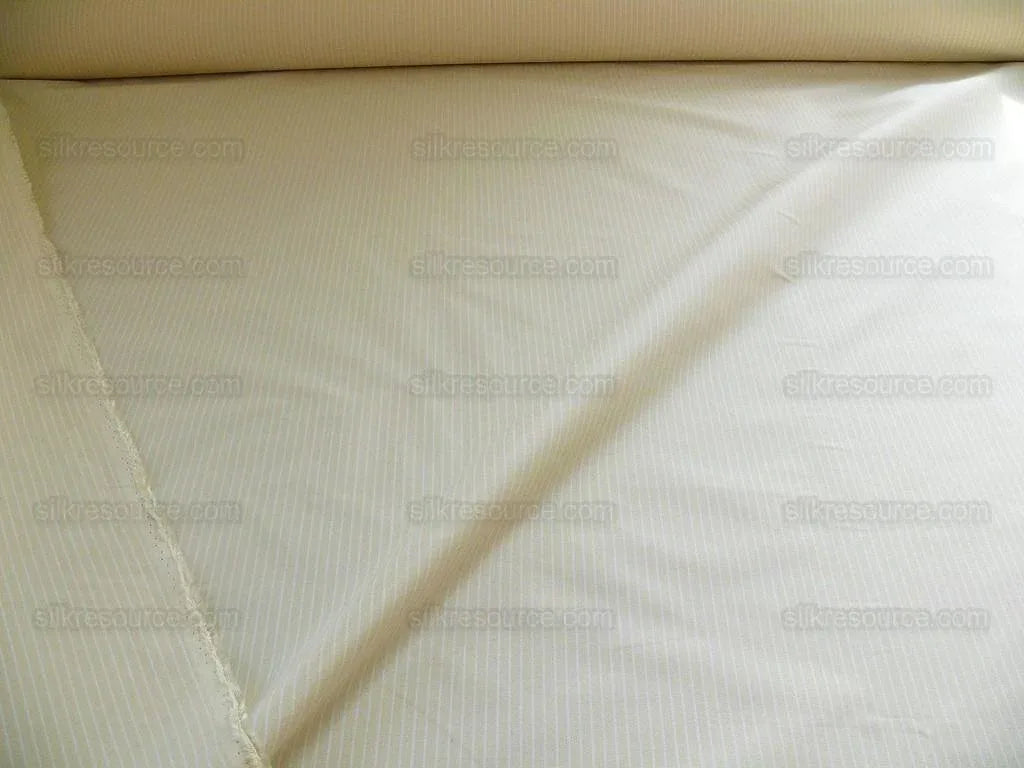 by yard Lee Jofa Fraises Stripe "cameo" Pin Stripe White Light Sand Luxurious French Cotton Fresh MSRP USD 250/y