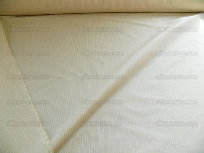 by yard Lee Jofa Fraises Stripe "cameo" Pin Stripe White Light Sand Luxurious French Cotton Fresh MSRP USD 250/y