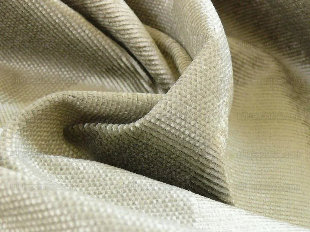 Lee Jofa Continental Velvet Stripe Silver Sage Green Bty