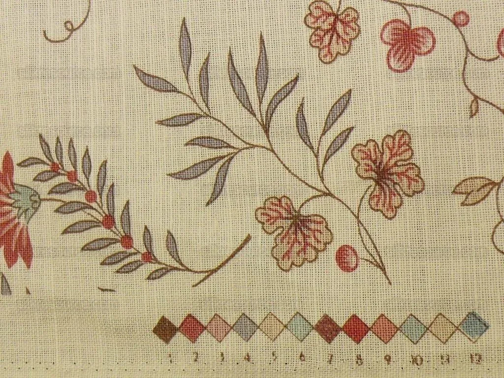 Lee Jofa Martinique Prin.red & Blue Chino Bird Linen Print Pink