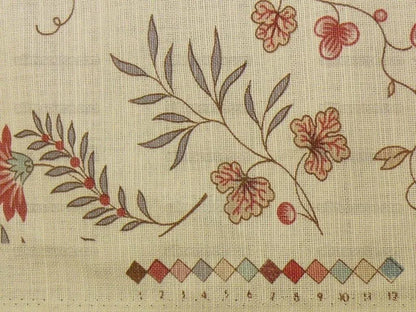 Lee Jofa Martinique Prin.red & Blue Chino Bird Linen Print Pink