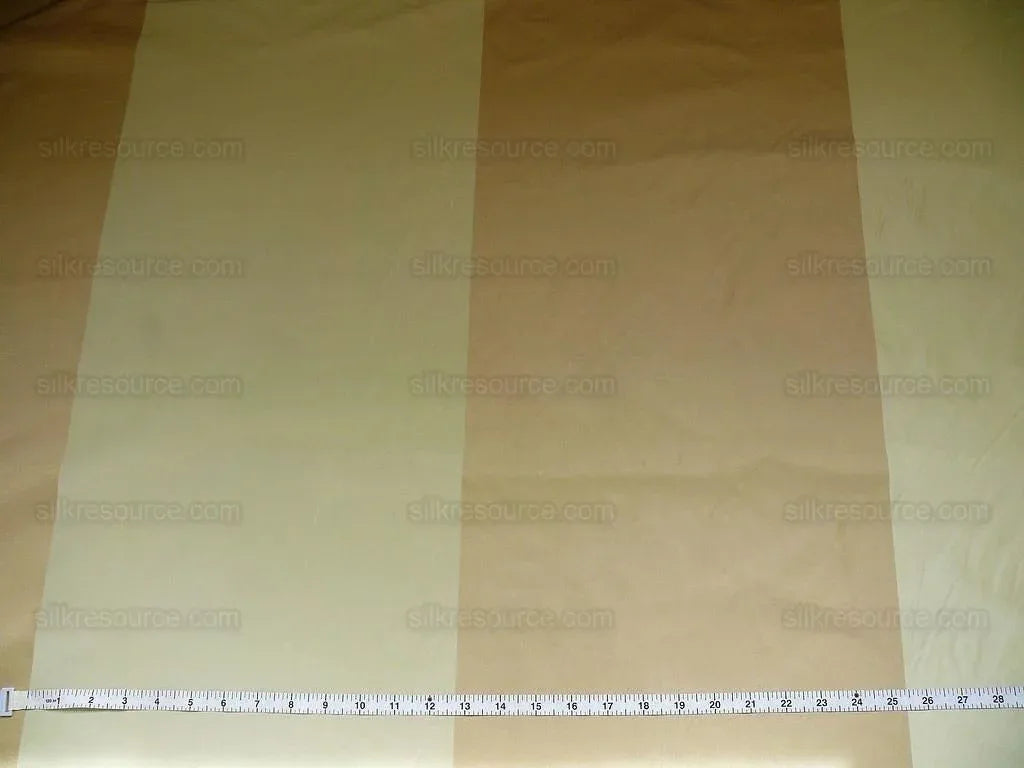 LEE JOFA TENNYSON STRIPE "CREAM" WIDE STRIPE SILK TAFFETA BEIGE