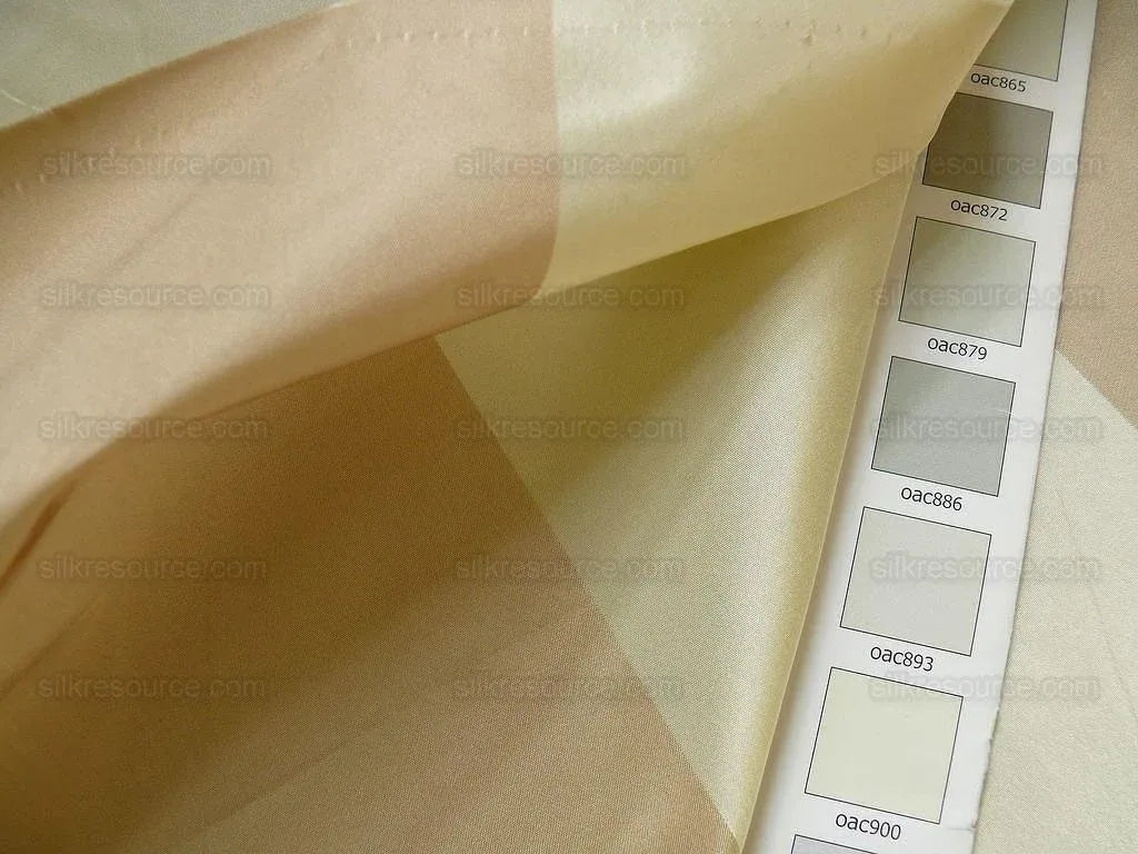 By Yard Lee Jofa Tennyson Stripe "Cream" Wide Stripe Silk Taffeta Beige MSRP USD 256/Y