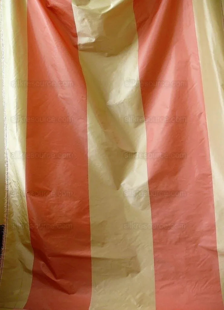 By yard Lee Jofa Tennyson Stripe "rose" Wide Stripe Silk Taffeta Pink MSRP USD 256/Y