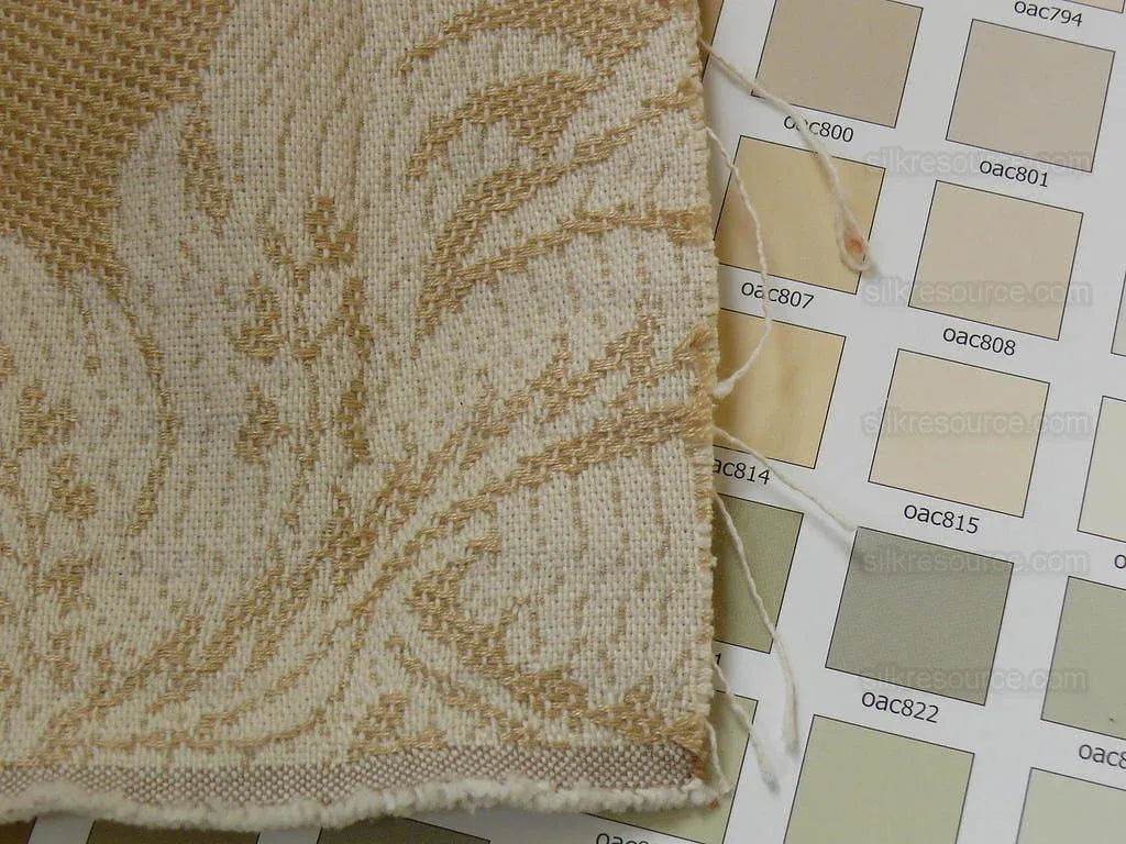 By yard Lee Jofa Lee Jofa Villa Lamte Damask Champagne White Cotton Grand MSRP 196/Y France