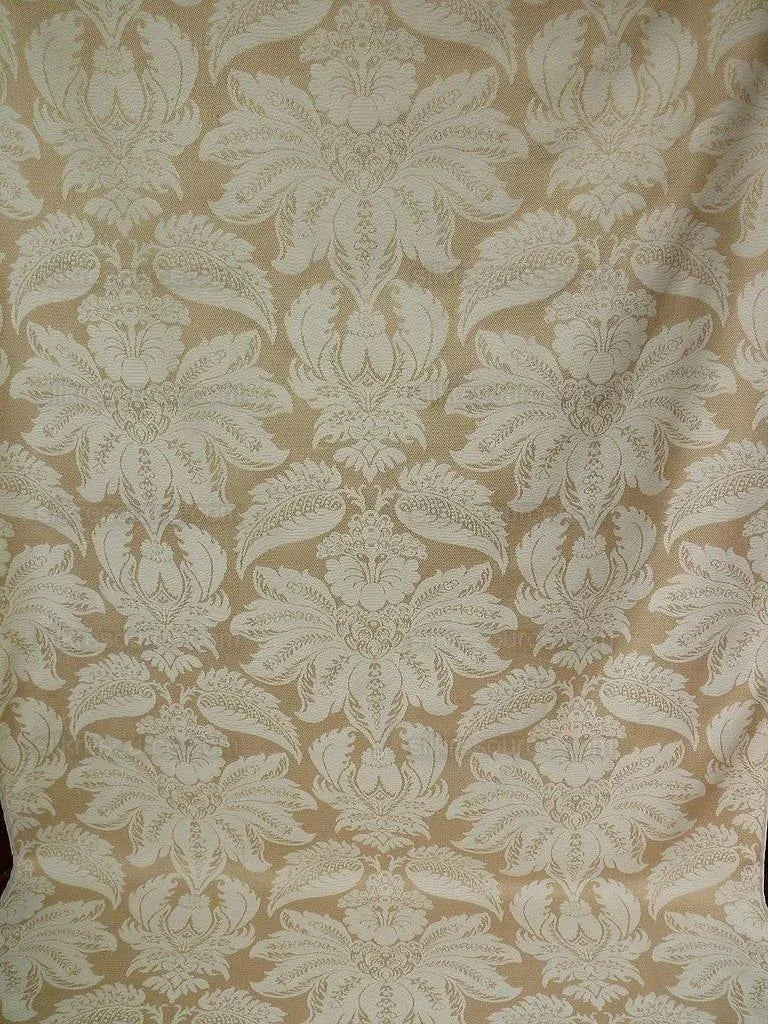By yard Lee Jofa Lee Jofa Villa Lamte Damask Champagne White Cotton Grand MSRP 196/Y France
