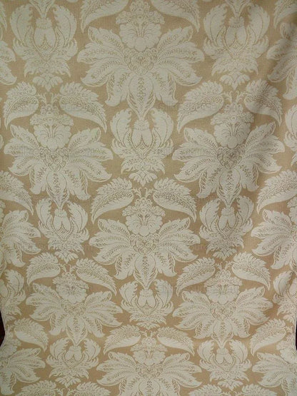 By yard Lee Jofa Lee Jofa Villa Lamte Damask Champagne White Cotton Grand MSRP 196/Y France