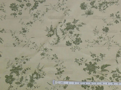 12y Lee Jofa Pillement Toile.emerald On Off White English Countr