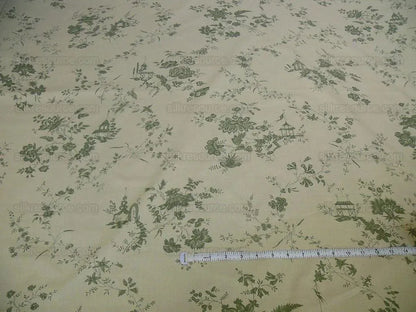 12y Lee Jofa Pillement Toile.emerald On Off White English Countr