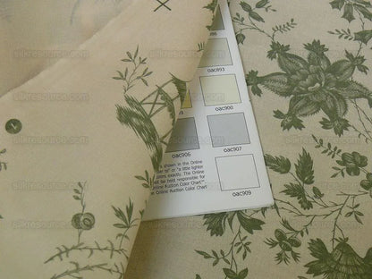 12y Lee Jofa Pillement Toile.emerald On Off White English Countr