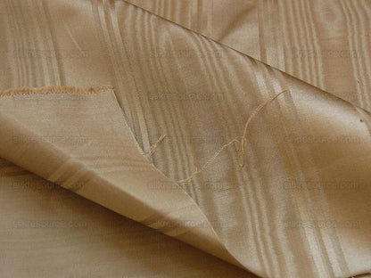 Kravet Couture Manisse Moire Stripe Doeskin Silk Toffee Lite Brown MSRP USD 157/Y