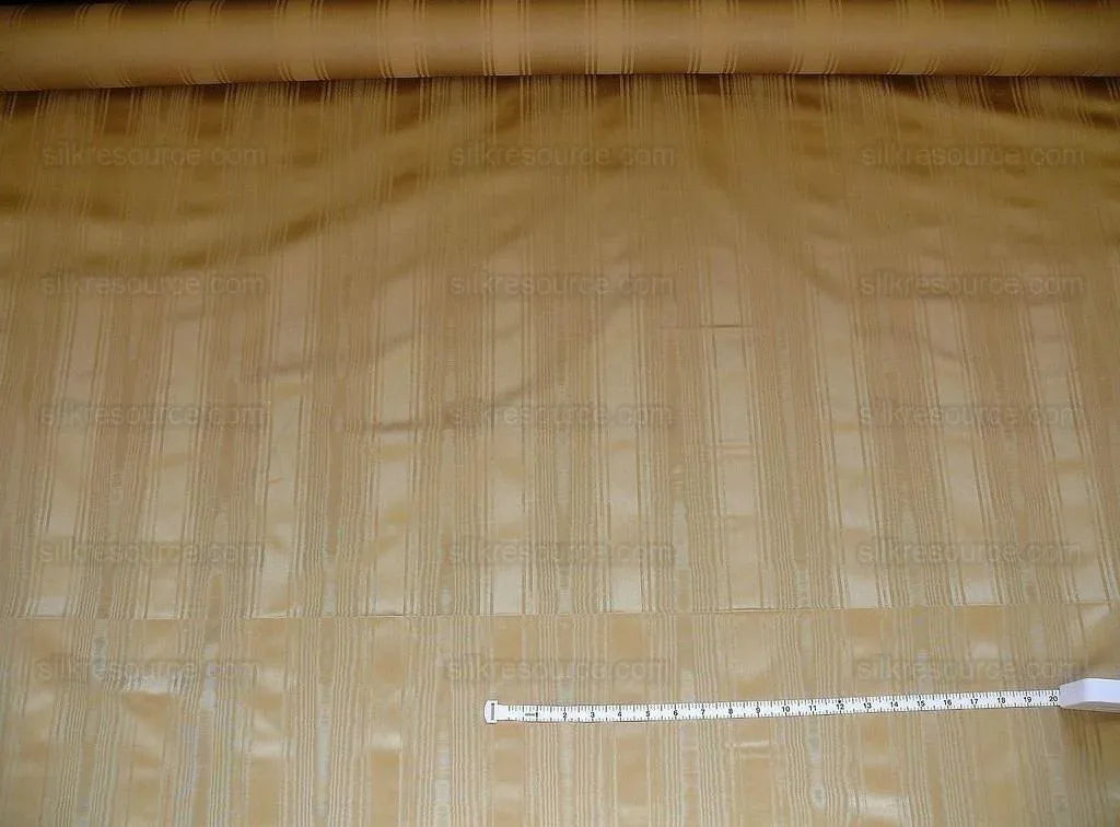 Kravet Couture Manisse Moire Stripe Doeskin Silk Toffee Lite Brown MSRP USD 157/Y