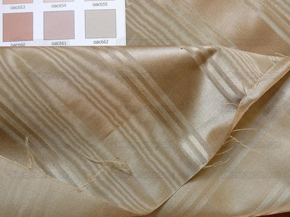 Kravet Couture Manisse Moire Stripe Doeskin Silk Toffee Lite Brown MSRP USD 157/Y