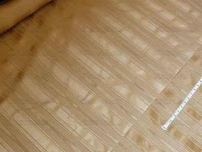 Kravet Couture Manisse Moire Stripe Doeskin Silk Toffee Lite Brown MSRP USD 157/Y