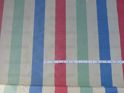 Lee Jofa Sublime Silk Stripe "jewel" Mint Rose Pink Green Sky Blue On Ivory White MSRP USD 216/Y